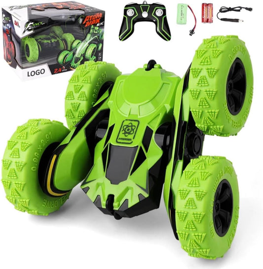 Sabocha Fancy Stunt R/C Remote Control Stunt Car, 4WD, 2.4 GHz, 360° Double-Sided Flips, LED Lights, 24 cm, for Ages 6+
