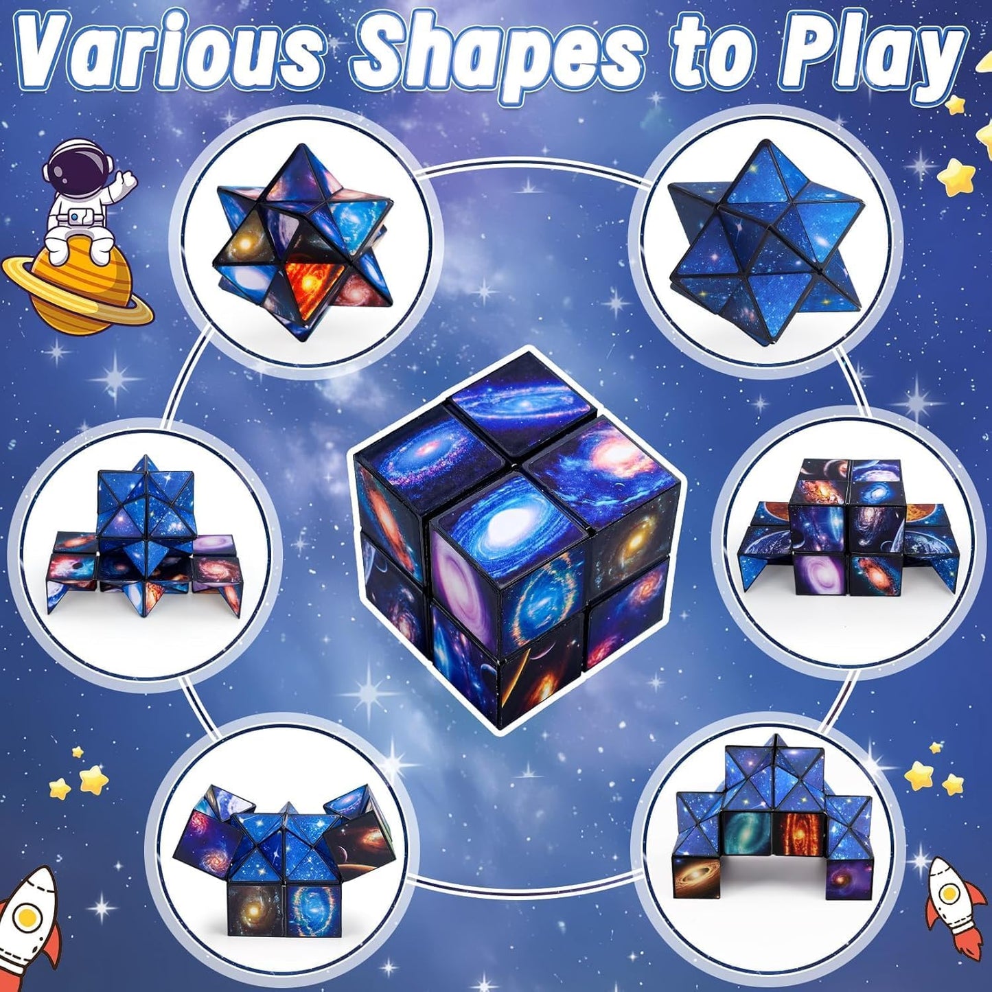 6 7 8 9 10 11 Year Old Boy Gifts: Infinity Cubes Toys for Kids Age 8-12 Birthday Presents for Girls Boys Autism Travel Magic Cube for Children Space Solar System Fidget Puzzles Smart Games Toy