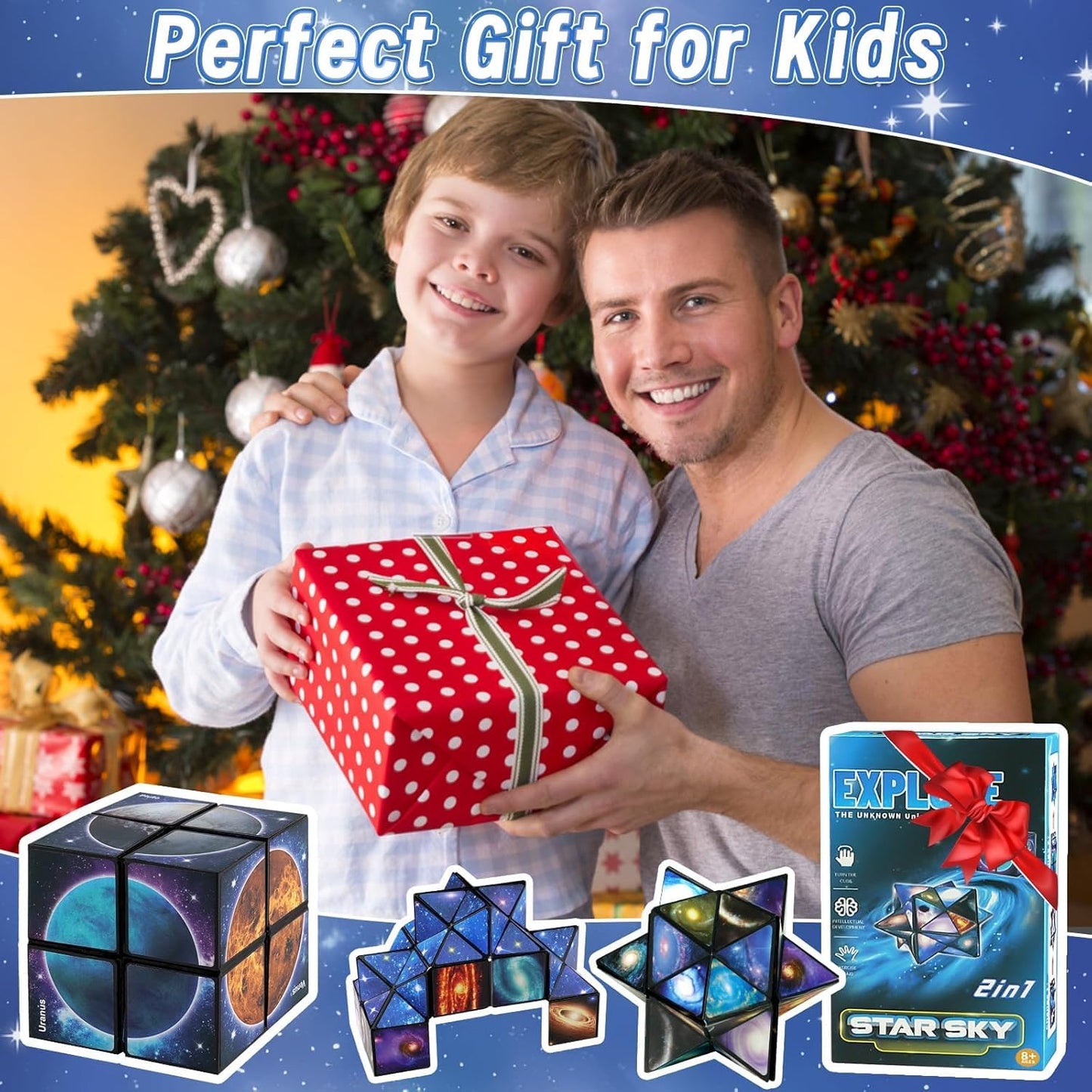 6 7 8 9 10 11 Year Old Boy Gifts: Infinity Cubes Toys for Kids Age 8-12 Birthday Presents for Girls Boys Autism Travel Magic Cube for Children Space Solar System Fidget Puzzles Smart Games Toy