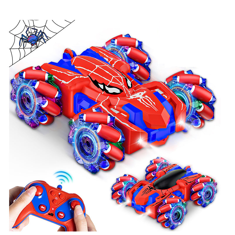 Spider Remote Control Cars, 360° Flips Stunt RC Car with Cool Lights & Mussic for Kids 3 4 6 5 7 8+, 2.4Ghz Monster Truck for Boys Girls Birthday Gifts Xmas Present Toys Age 3-10 4-6 5-7